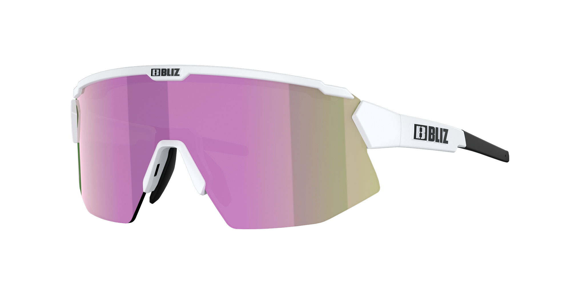 Bliz Breeze Small Sonnenbrille Weiß Braun Rosa | ZCSTMIV-71