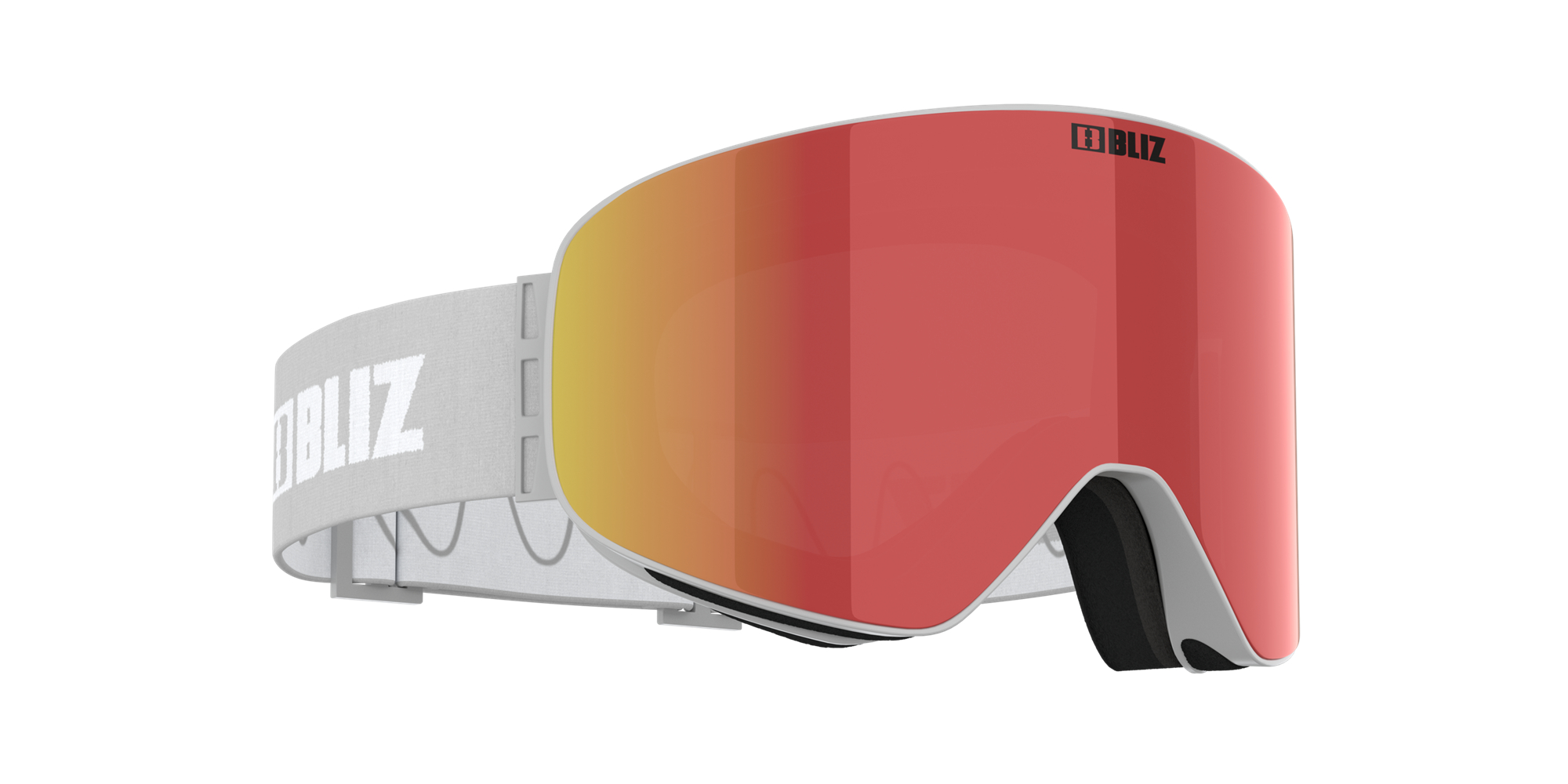 Bliz Flow Ski Goggles Hellgrau Braun Rot | IDOXVTN-47