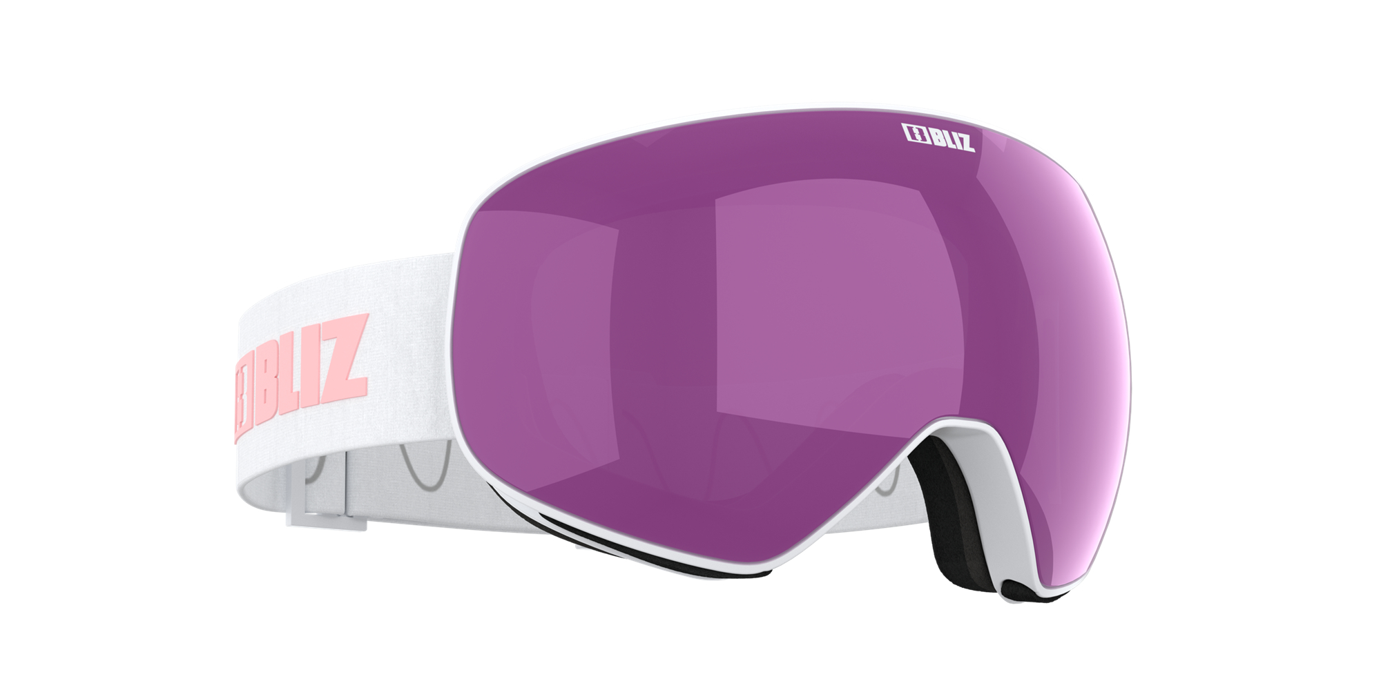 Bliz Floz Ski Goggles Weiß Braun Rosa | KHGSWUV-74