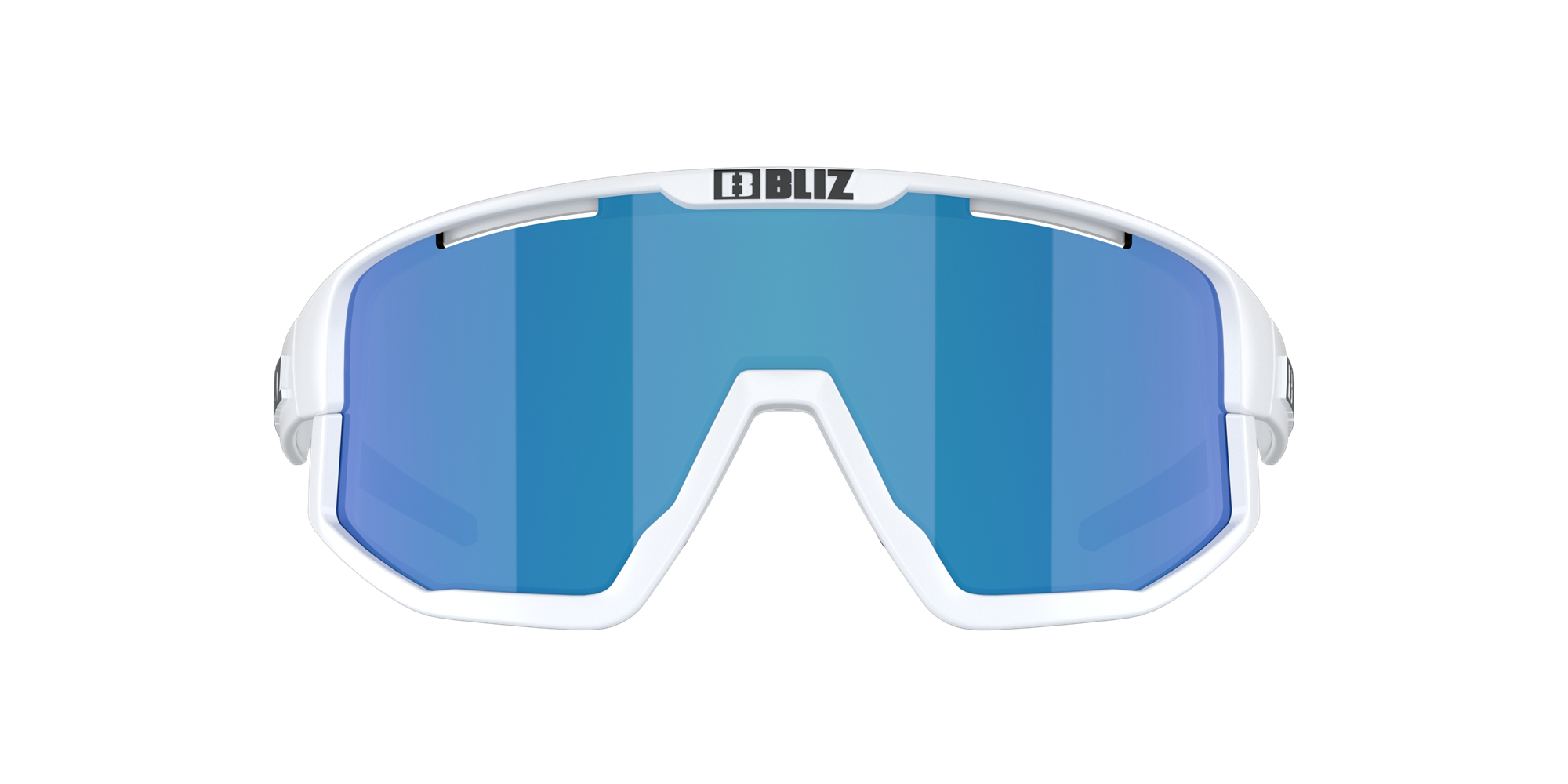 Bliz Fusion Small Sonnenbrille Weiß Braun Blau | QKCESOT-02