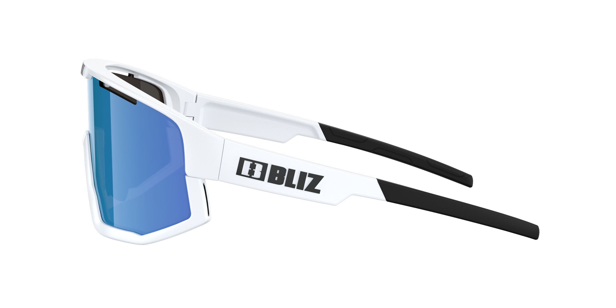 Bliz Fusion Small Sonnenbrille Weiß Braun Blau | QKCESOT-02