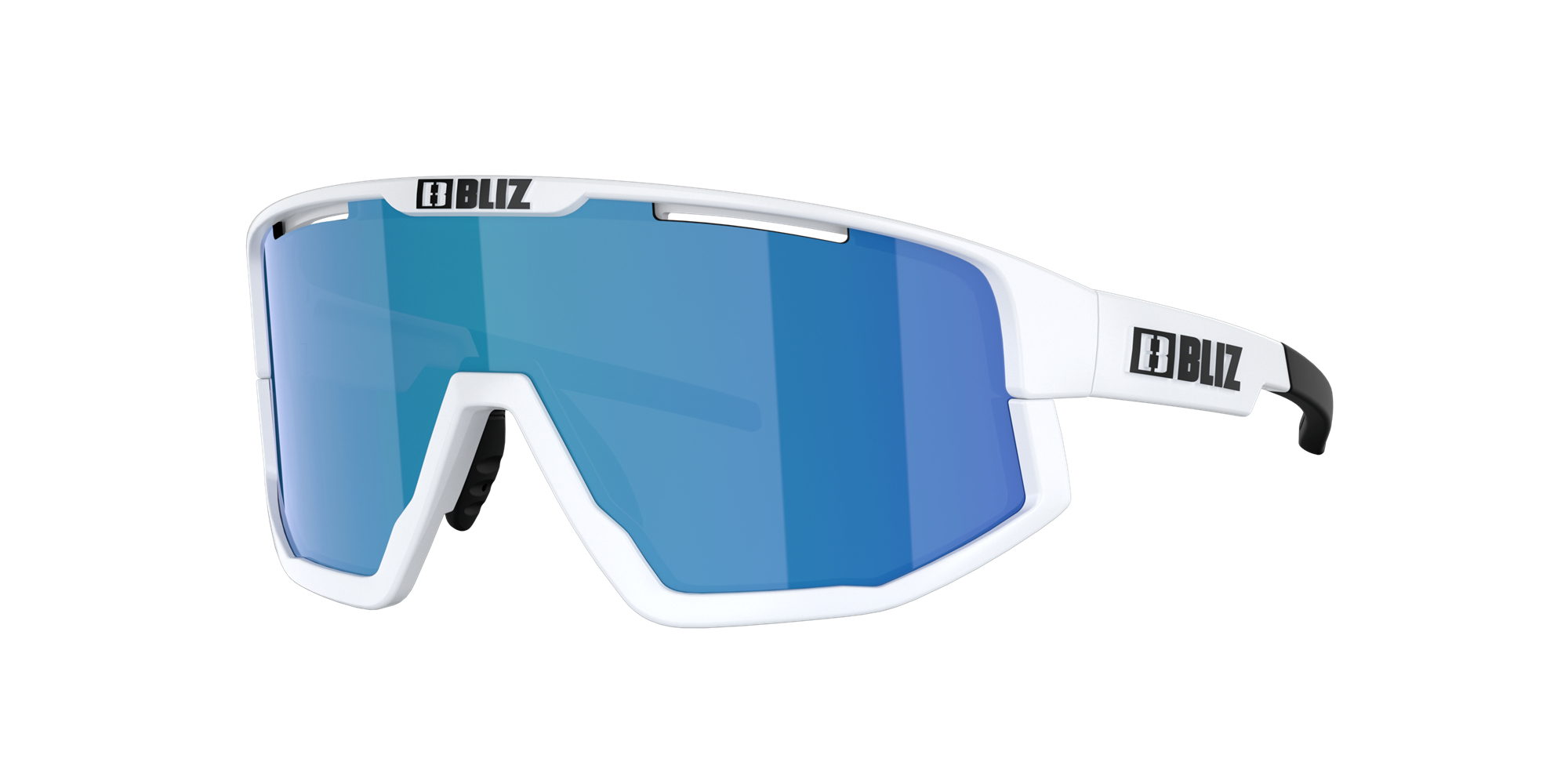 Bliz Fusion Small Sonnenbrille Weiß Braun Blau | QKCESOT-02