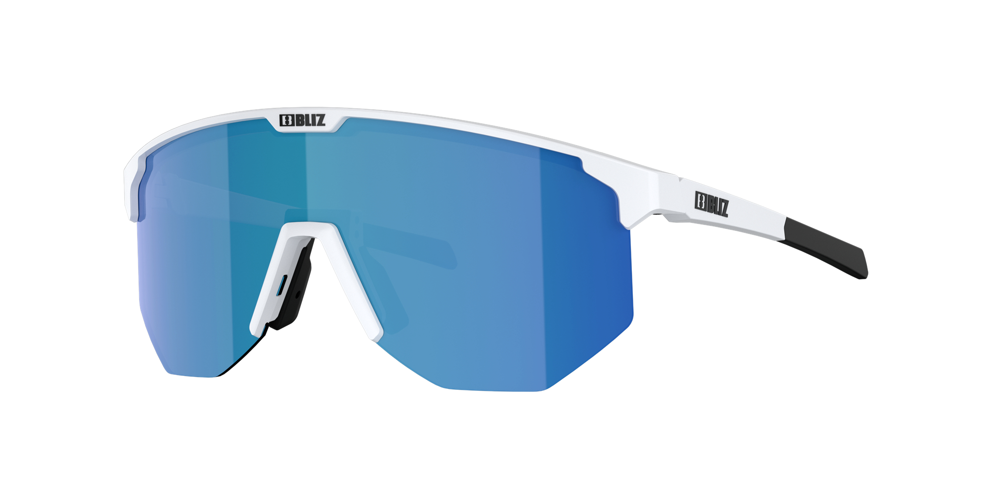 Bliz Hero Small Sonnenbrille Weiß Braun Blau | VOQLPIN-92