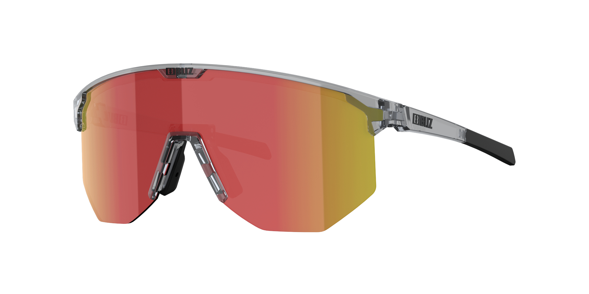 Bliz Hero Sonnenbrille Transparent Dunkelgrau Braun Rot | MBNKPET-60