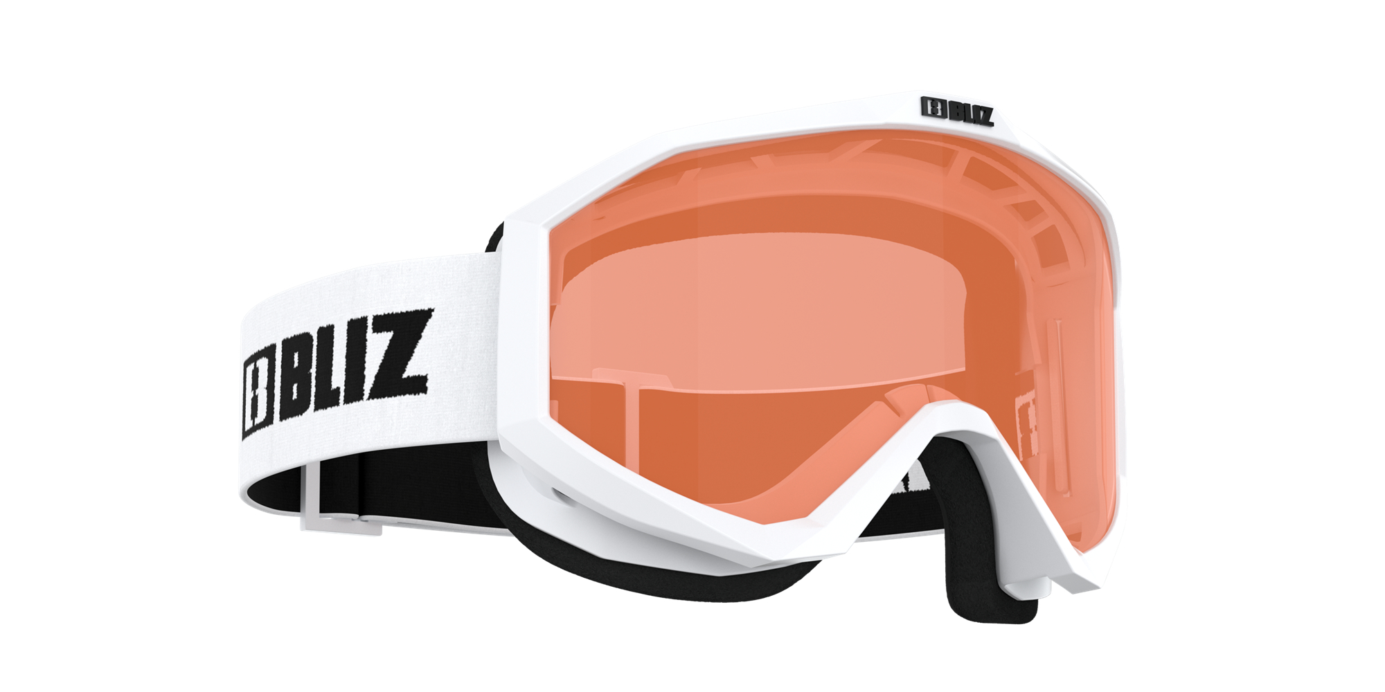 Bliz Liner Jr Ski Goggles Weiß Schwarz Orange | RPLBOKJ-49