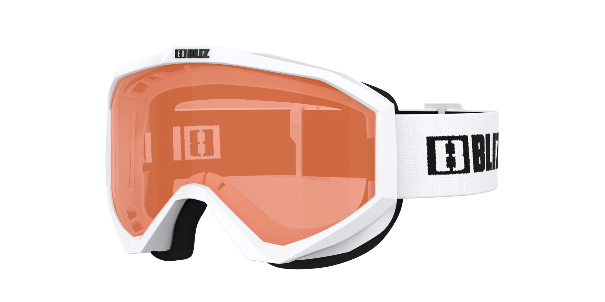 Bliz Liner Jr Ski Goggles Weiß Schwarz Orange | RPLBOKJ-49